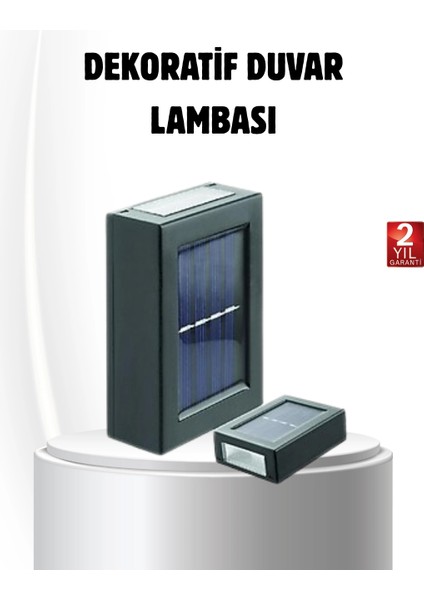 Solar Güçlü 6 LED Dış Mekan Lambası – Otomatik Aç/kapa Işık Sensörlü Aydınlatma