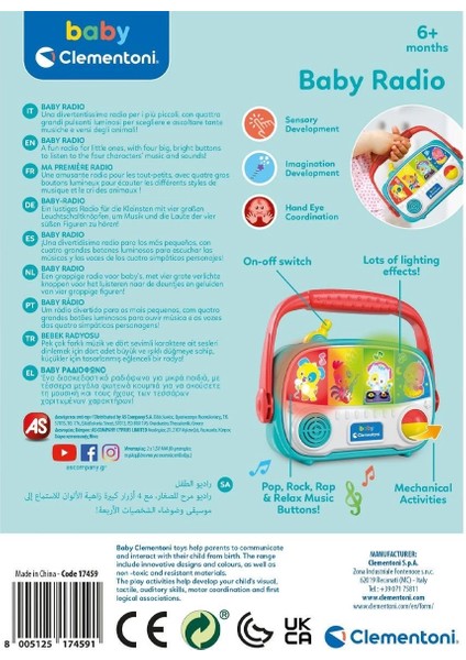 17459 Baby Clementoni - Bebek Radyosu modelleri