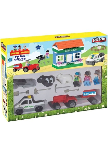 03 615 Double Blocks Çiftlik Seti -Pilsan