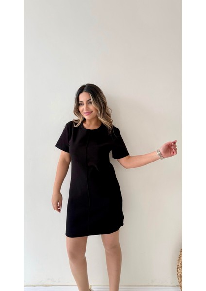 Kısa Kol Marka Pike Elbise Siyah fiyatları