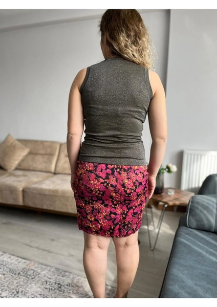 Sıfır Kol, Sıfır Yaka Simli Iplik Spor Bluz Haki fiyatları