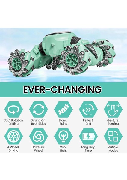 Şarjlı Işıklı El Sensörlü Uzaktan Kumandalı 6 Fonksiyon Akrobat Araba 25 Cm. fırsatları