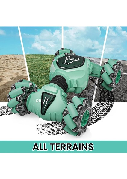 Şarjlı Işıklı El Sensörlü Uzaktan Kumandalı 6 Fonksiyon Akrobat Araba 25 Cm.