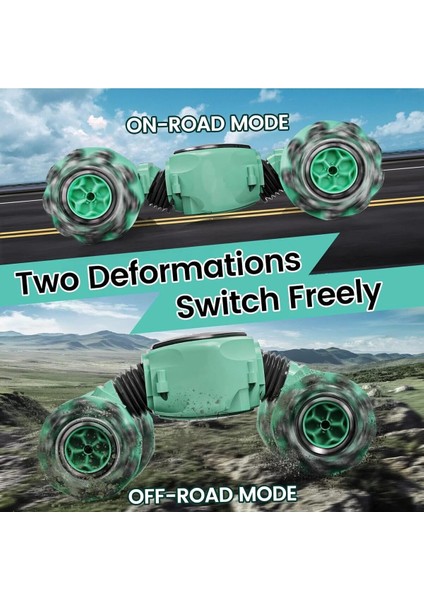 Şarjlı Işıklı El Sensörlü Uzaktan Kumandalı 6 Fonksiyon Akrobat Araba 25 Cm.