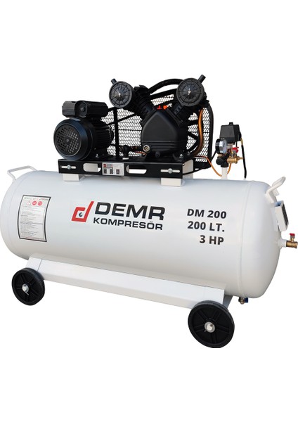 Hava Kompresörü Pistonlu 200 Lt 2 Kafa 8 Bar 3 Hp IDM200 modelleri