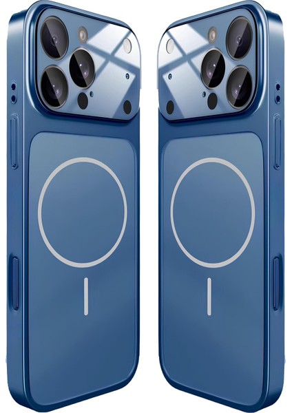 Apple iPhone 12 Pro Max Uyumlu 17 Pro Max Görünümlü Kamera Korumalı Magsafe Sarj Destekli Sert Kılıf