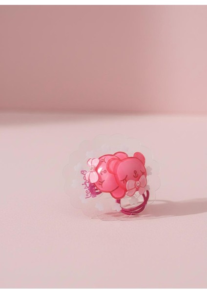 Şeffaf Renkli Ayıcık Figürlü Lastik Toka Ikili