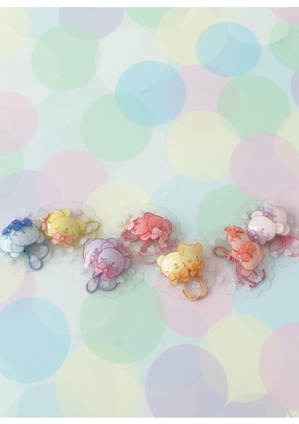 Şeffaf Renkli Ayıcık Figürlü Lastik Toka Ikili fiyatları