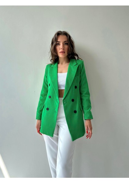 Atlas Kruvaze Blazer Ceket Yeşil indirimleri