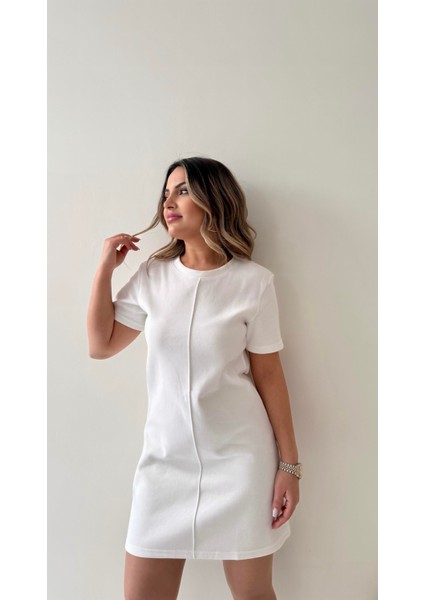 Kısa Kol Marka Pike Elbise Ekru fırsatları