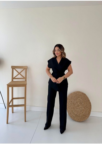 Yelekli Pantolonlu Takım Siyah modelleri