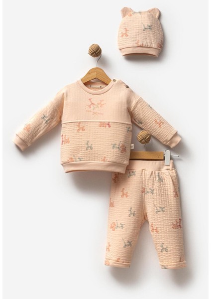 %100 Pamuk Bırth Part Fiyonk Kız Bebek 2'li Takım