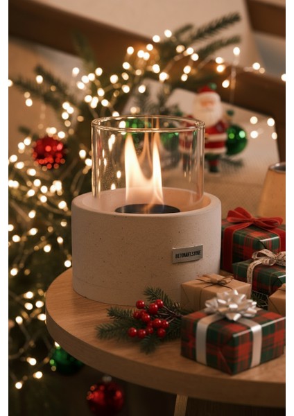 ( Orva ) Masa Üstü Şömine & Ateş Çukuru + Bioethanol ( 0,5 L ) Hediye Yakıt Ile Birlikte