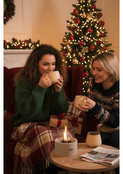 ( Orva ) Masa Üstü Şömine & Ateş Çukuru + Bioethanol ( 0,5 L ) Hediye Yakıt Ile Birlikte