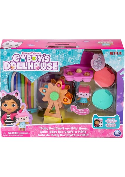 69300 Gabbys Dollhouse Baby Box Cat Craft-A-Riffic Room Gabby Kedi Riffic Odası fırsatları