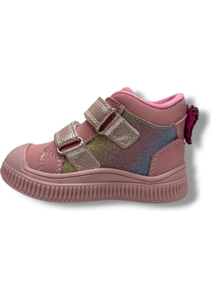 Bebe 650-26 Simli Deri Sıcak Astar Anatomik Çift Cırtlı Kız Çocuk Bot Pembe Renkli 22-25 fiyatları