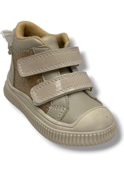 Bebe 650-26 Simli Deri Sıcak Astar Anatomik Çift Cırtlı Kız Çocuk Bot 22-25