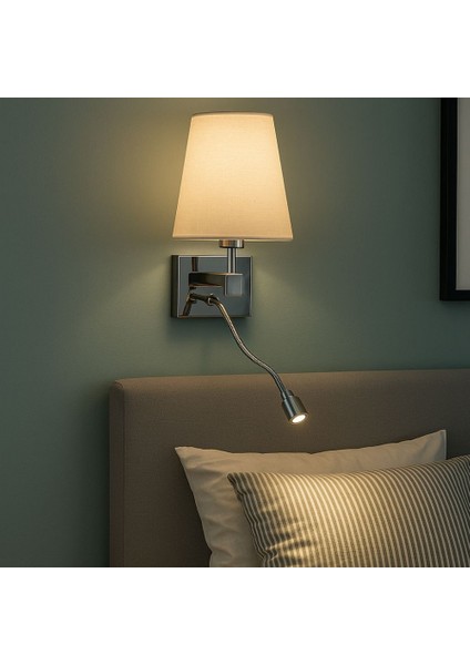 Modern Yaşam Alanları Için: Krom Kaplama Metal Başucu Okuma Lambası fiyatları