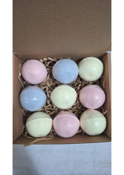 9'lu Nem Topu | Banyo Bombası | Manikür Pedikür ve Topuk Topu | Spa & Nemlendirici- 32 gr x 9