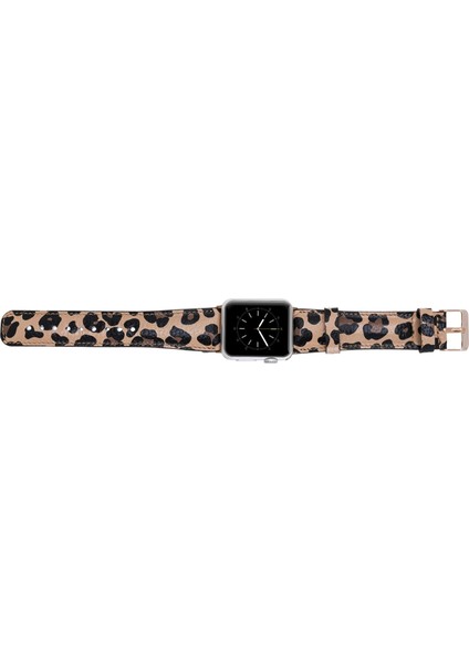 Apple Watch Uyumlu Deri Kordon 42-44-45MM Leopar Ne modelleri