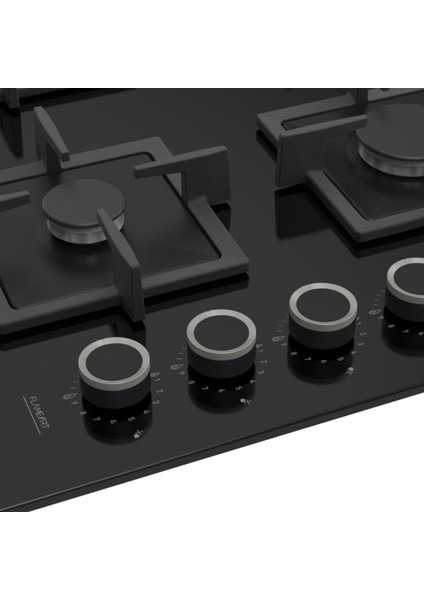 Fryart&silentart Zıfo Sessiz Yeni Seri Siyah Ankastre Set (D063-SA + QXE62CS + SC405-WFA Wok)