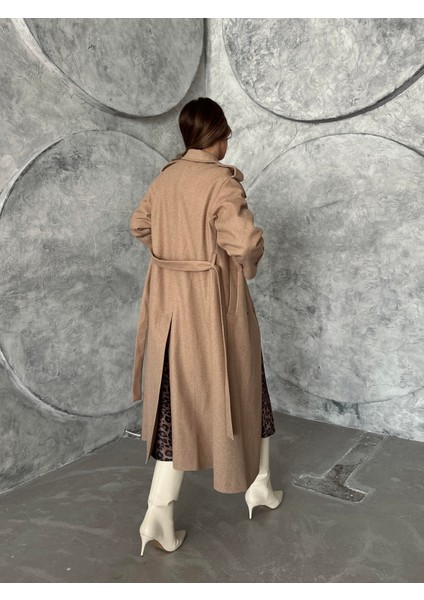 Apoletli Premium Kaşe Kaban Vizon indirimleri