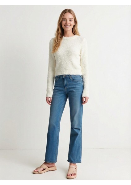 Kadın Peluş Kazak Ekru fiyatları