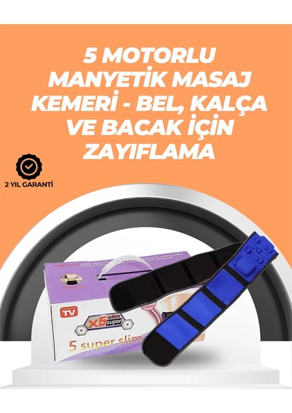 Şarj Edilebilir 7.2W Gücünde Çok Bölgeli Masaj Kemeri – Kolay Taşınabilir ve Pratik Kullanım