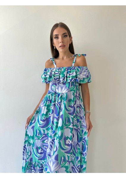 Madonna Gizli Askı Uzun Viskon Elbise Mor fırsatları