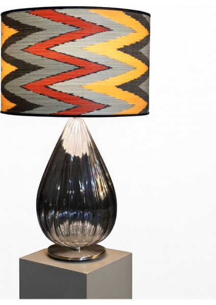 Büyük Boyutlu Lüks: Üfleme Cam Gövdeli Ipek Kumaş Abajur