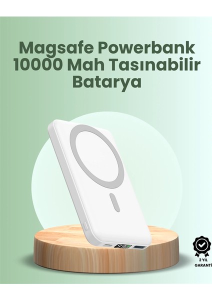 Ultra Ince Manyetik Powerbank – Hızlı Şarj, Güçlü Tutuş, 10000 Mah Kapasite