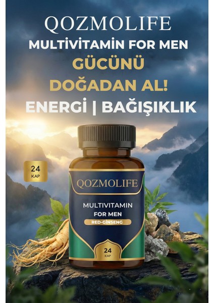 Qozmolife Multivitamin For Men 24 Kapsül - Aromasız fiyatları