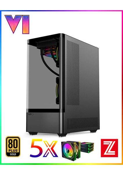 GTA-VI RX5XT ✔ Ryzen 5 8400F Ddr5 64GB 5600MHZ Ram 1TB M.2 Nvme SSD 16GB GDDR6 RX9060XT 27" 240Hz Sıvı Soğutmalı Premium Oyuncu Bilgisayarı modelleri