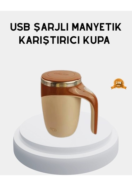 Şarjlı Otomatik Karıştırıcı Kupa Manyetik Mix Kupa Paslanmaz Çelik Iç Astar