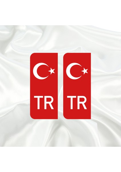 Tr Harfli Ay Yıldız Sembollü Çıkıntılı Tasarım Universal Pleksi Araç Plaka Arması