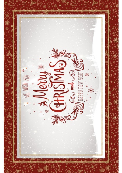 Dijital Baskılı Kaymaz Tabanlı Yıkanabilir Kırmızı Merry Christmas Halısı fiyatları