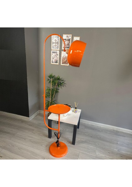 Çember Turuncu Lambader Hareketli Başlık Sehpalı Modern Dekoratif Oturma Odası Çalışma Odası Zemin fiyatları
