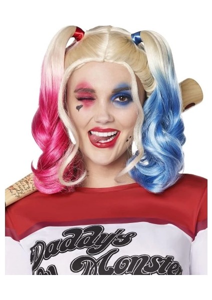 Suicide Squad Harley Quinn Kostüm Peruk