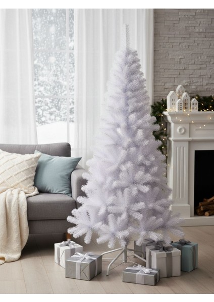 Yılbaşı Çam Ağacı Beyaz Renk 210 cm