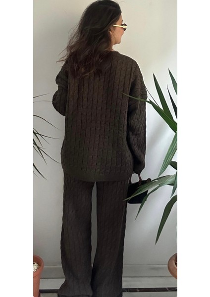 Kadın Kahverengi Triko Takım fiyatları