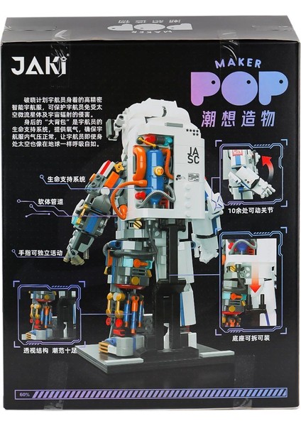 JK9106 Jaki Astronot Blok Seti -Vagon Life modelleri