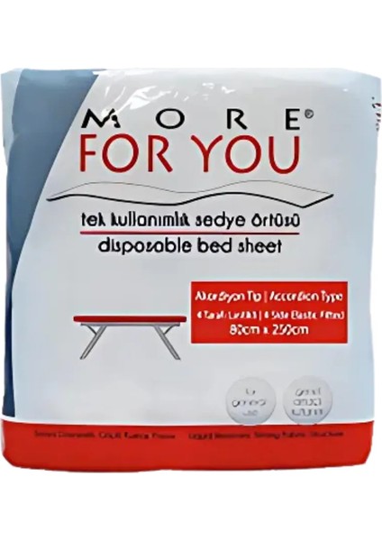 More For You Tek Kullanımlık Sedye Örtüsü 50 Adet
