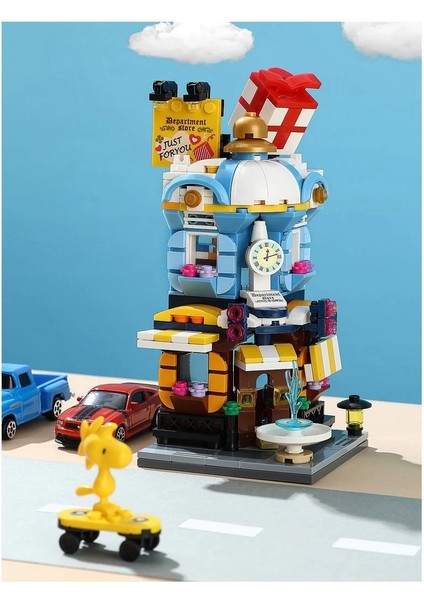 KP0105 Keeppley City Corner Department Store Blok Seti 389 Parça modelleri