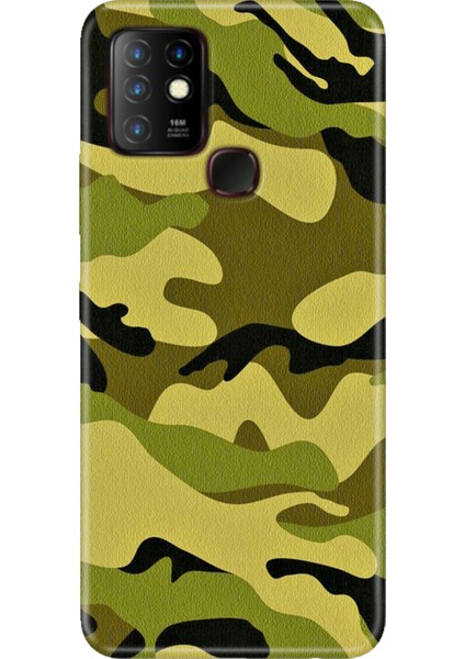 Infinix Hot 10 Kılıf Desenli Baskılı Tpu Rubber Kapak Askeri