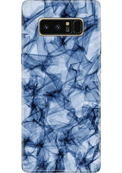 Samsung Galaxy Note 8 Kılıf Desenli Baskılı Tpu Rubber Kapak Blue Crystal