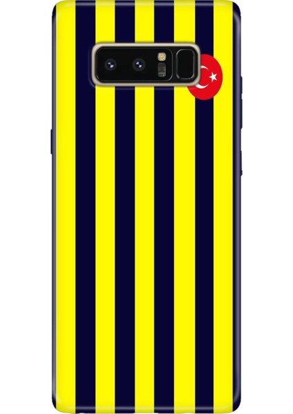Samsung Galaxy Note 8 Kılıf Desenli Baskılı Tpu Rubber Kapak Çubuklu Forma