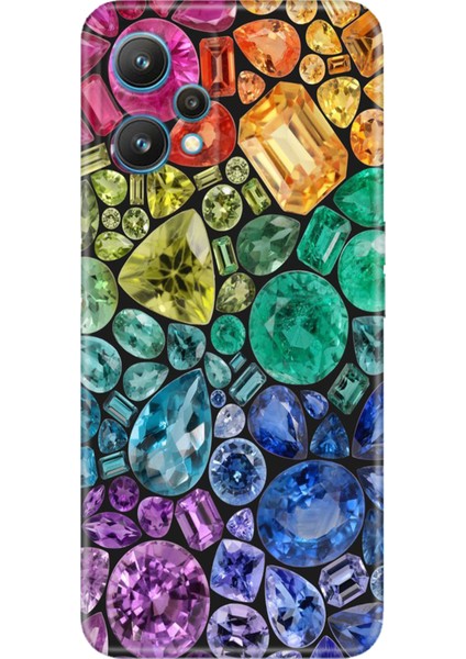 Realme 9 Pro Kılıf Desenli Baskılı Tpu Rubber Kapak Elmas 444