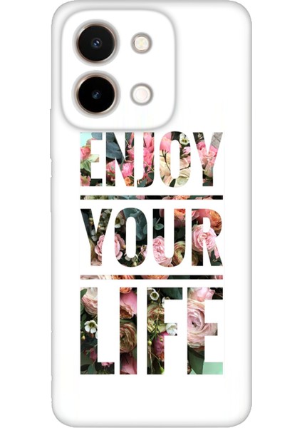 Vivo Y28 Kılıf Desenli Baskılı Tpu Rubber Kapak Enjoy Your Life