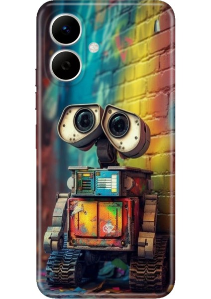 Tecno Spark Go 2 Kılıf Desenli Baskılı Tpu Rubber Kapak Robotic