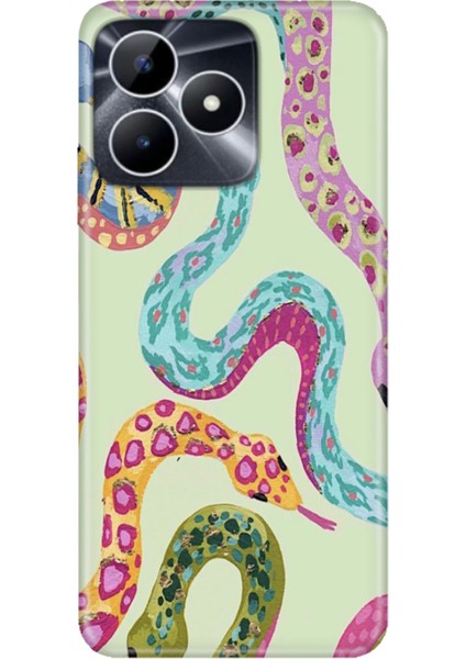 Realme Note 50 4g Kılıf Desenli Baskılı Tpu Rubber Kapak Snakes